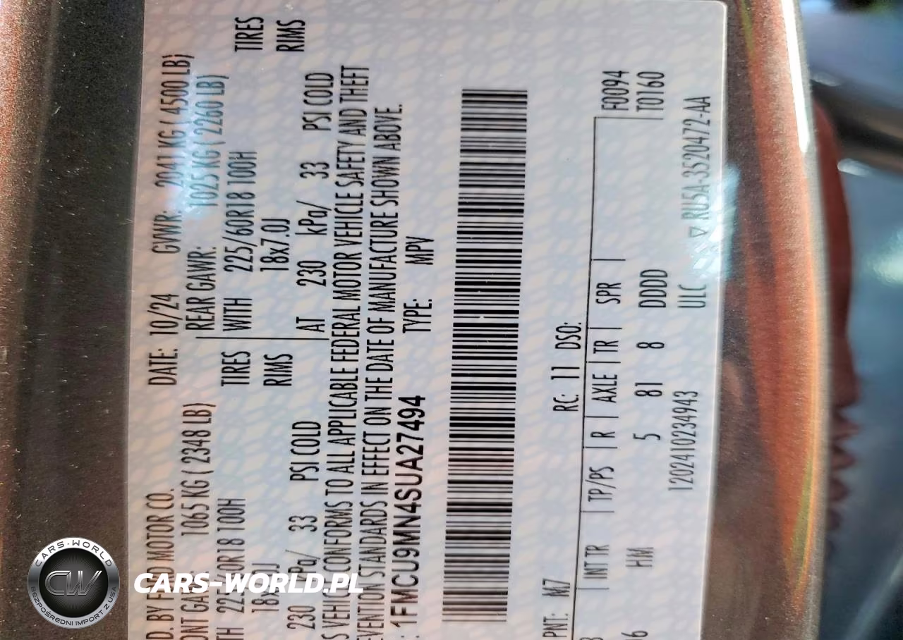 2025 Ford Escape St Line VIN:1FMCU9MN4SUA27494 - 14