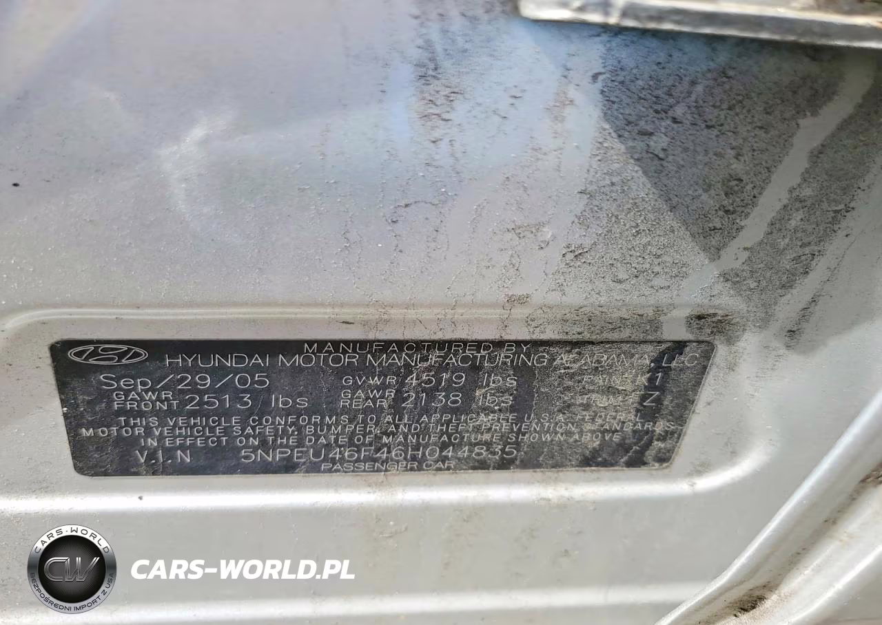 2006 Hyundai Sonata Gls V6 VIN:5NPEU46F46H044835 - 12