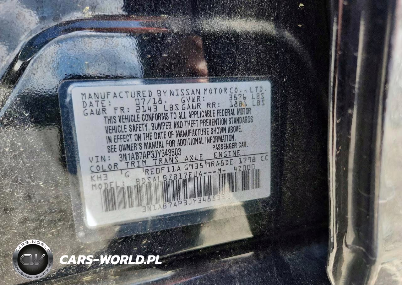 2018 Nissan Sentra S VIN:3N1AB7AP3JY348503 - 12
