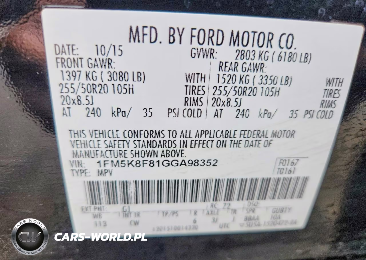 2016 Ford Explorer Limited VIN:1FM5K8F81GGA98352 - 13