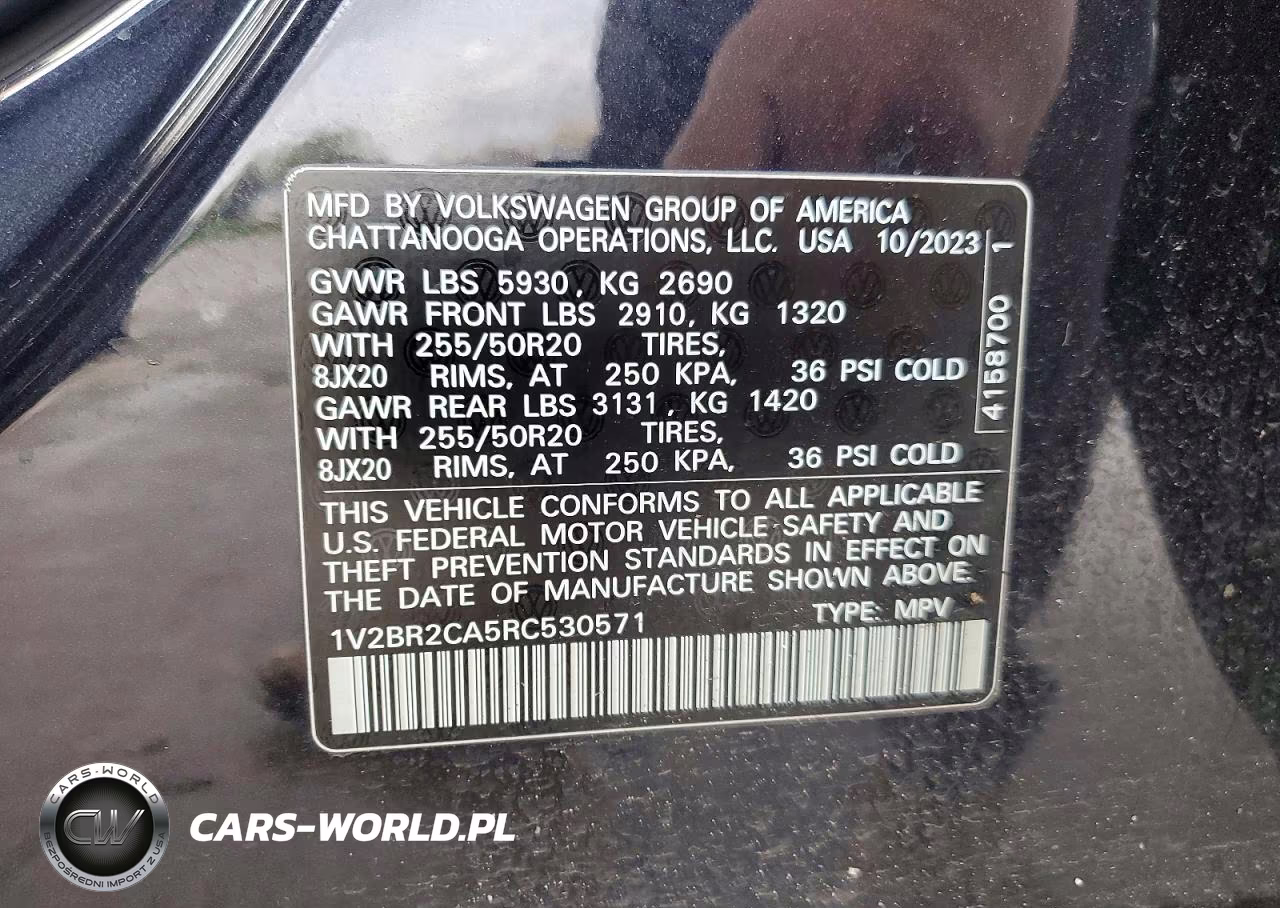 2024 Volkswagen Atlas Sel VIN:1V2BR2CA5RC530571 - 14