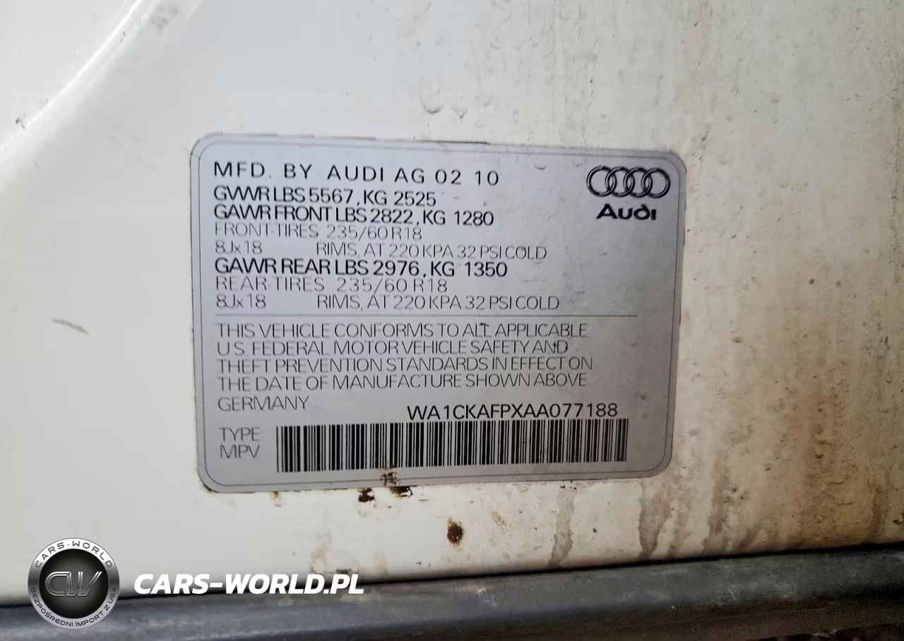 2010 Audi Q5 Premium VIN:WA1CKAFPXAA077188 - 12