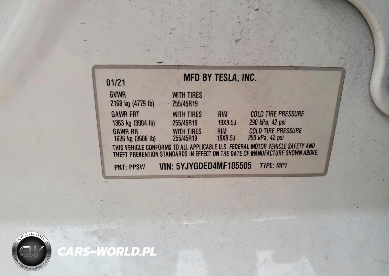 2021 Tesla Model Y VIN:5YJYGDED4MF105505 - 12
