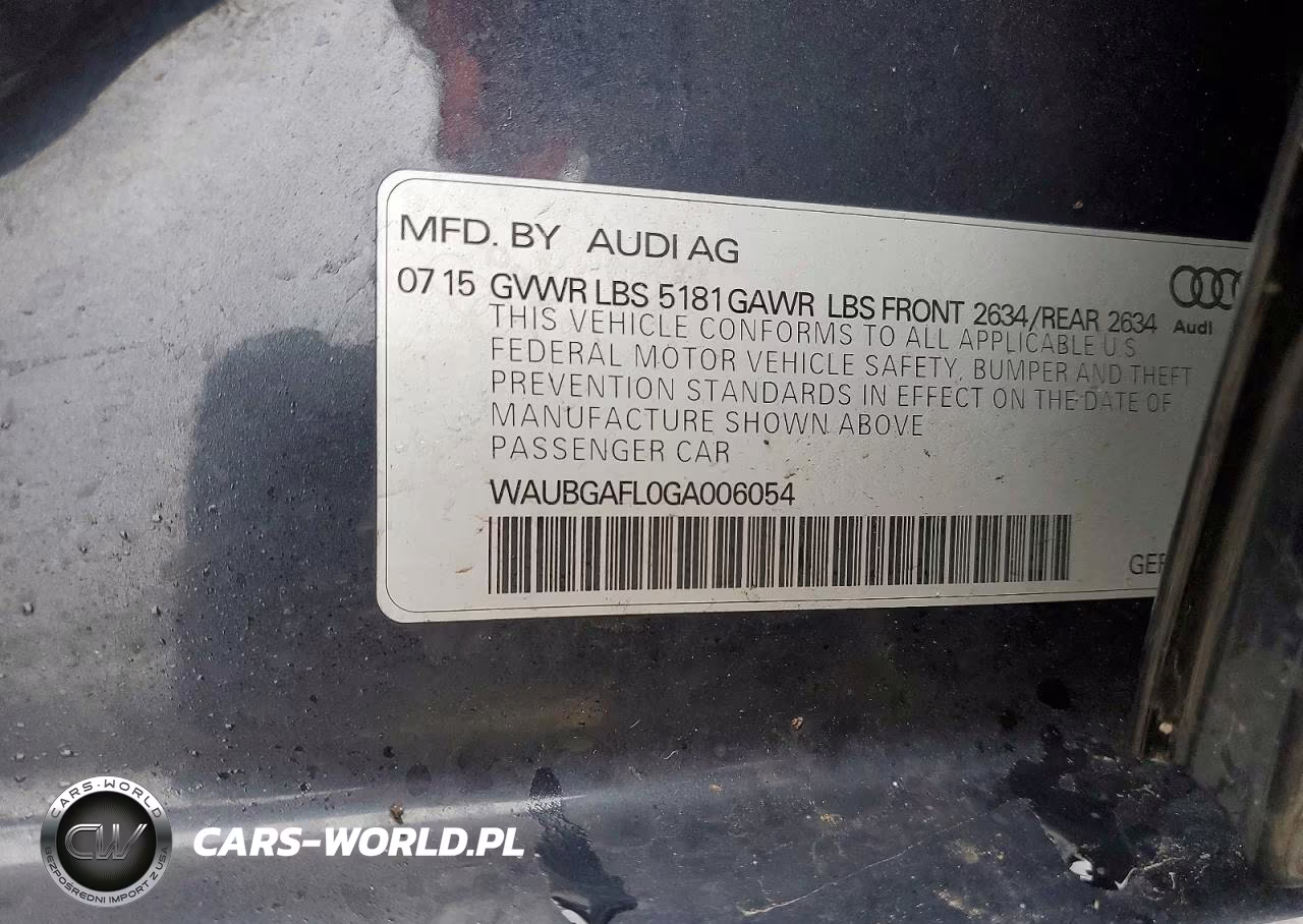 2016 Audi S4 Premium Plus VIN:WAUBGAFL0GA006054 - 12