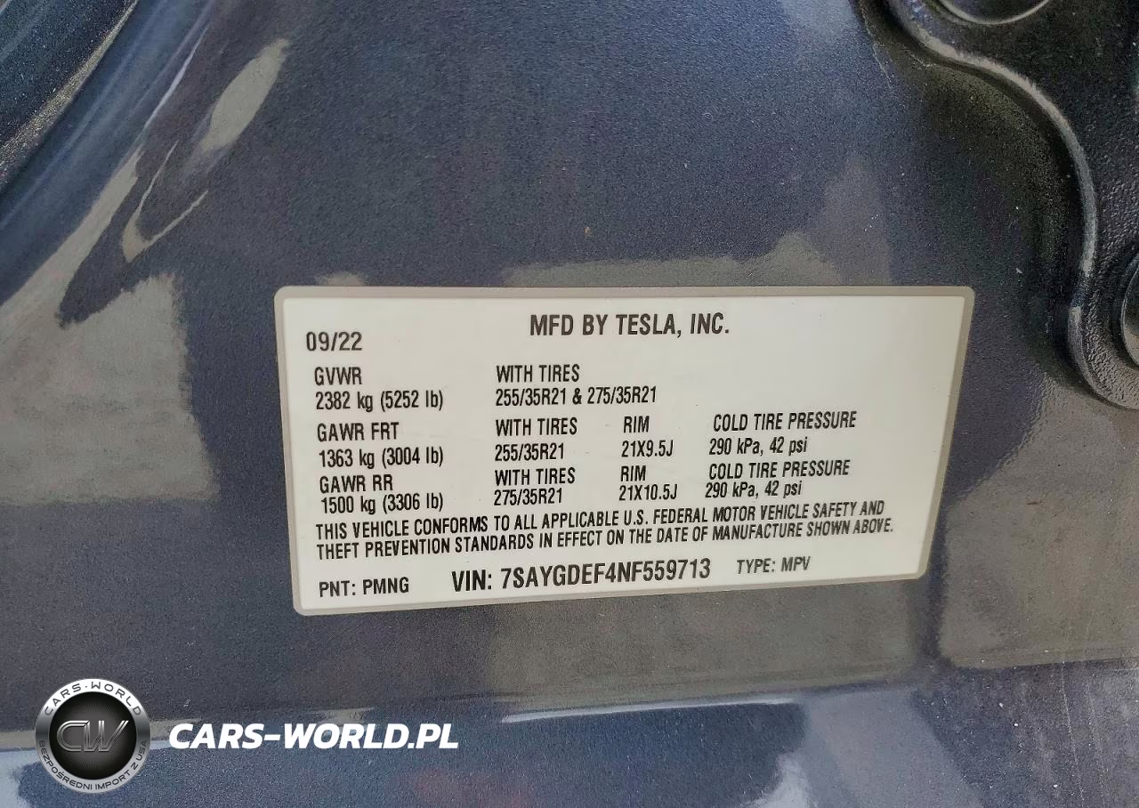 2022 Tesla Model Y VIN:7SAYGDEF4NF559713 - 14