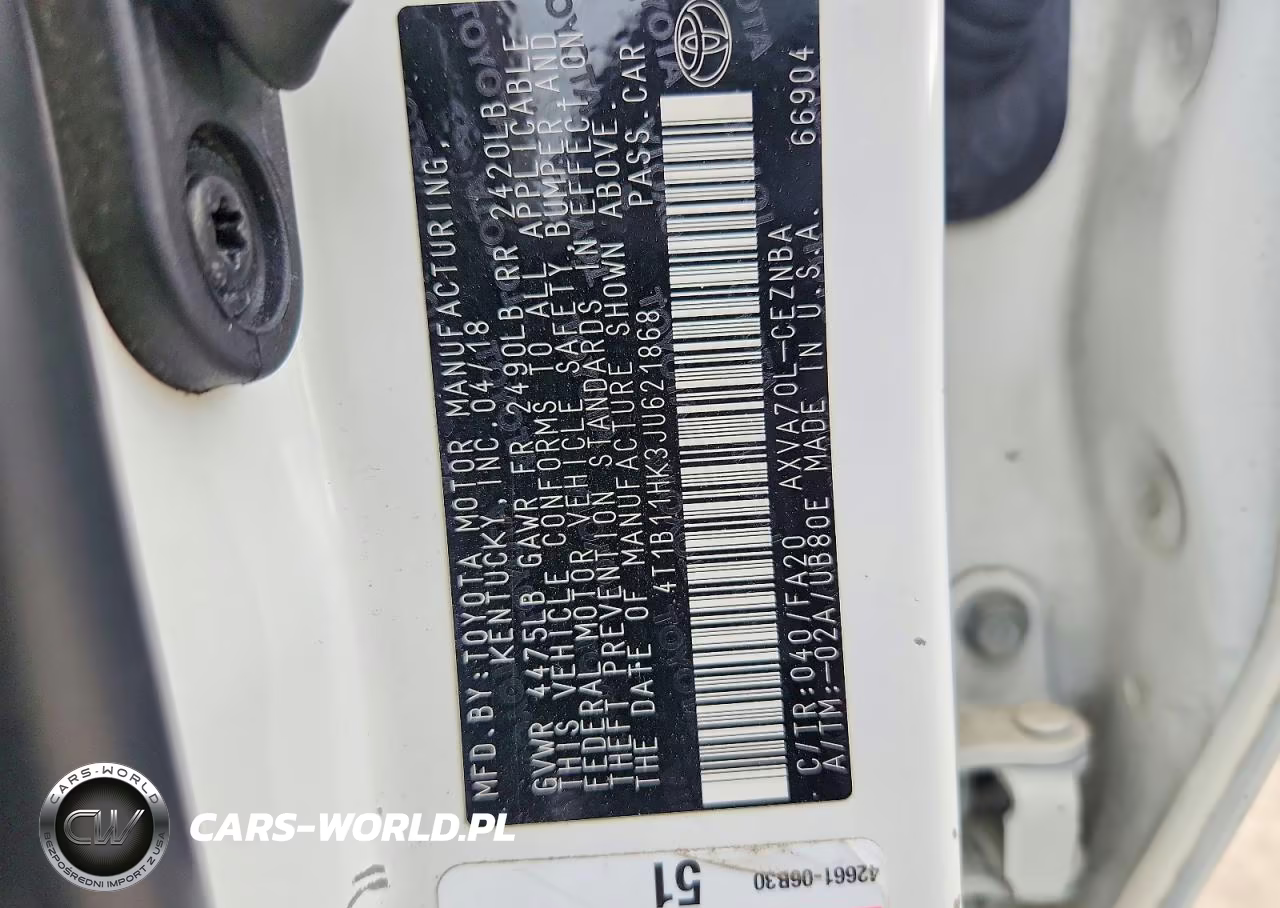 2018 Toyota Camry Le VIN:4T1B11HK3JU621868 - 12