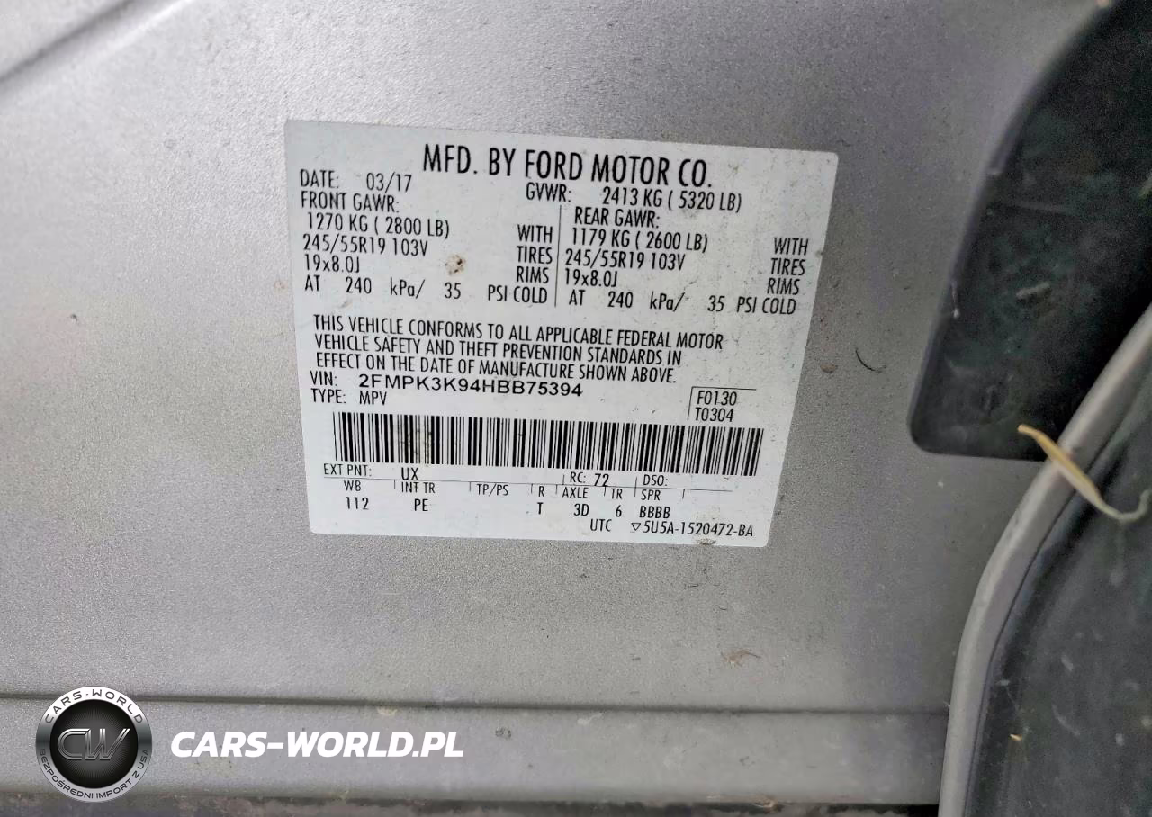 2017 Ford Edge Titanium VIN:2FMPK3K94HBB75394 - 13