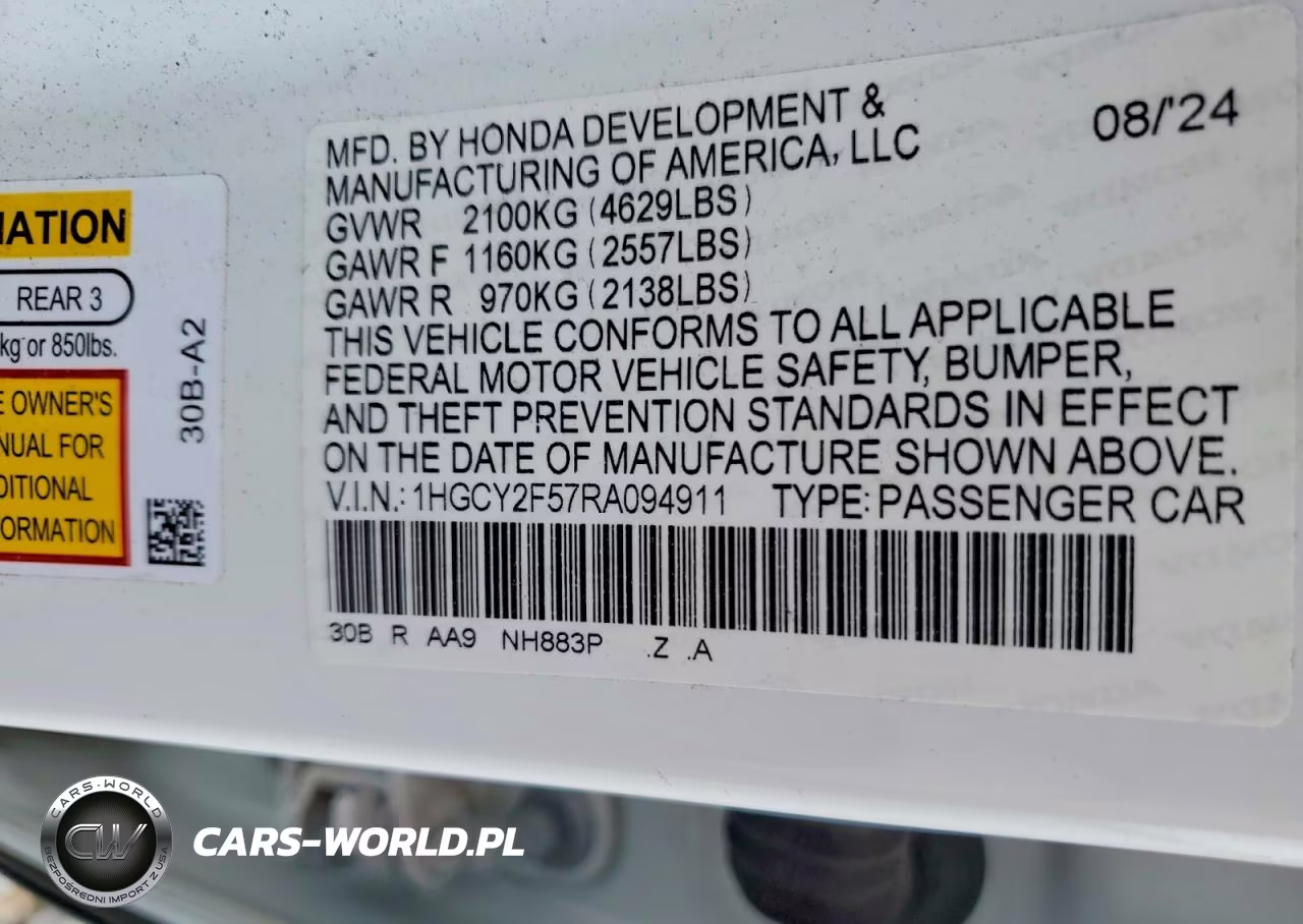 2024 Honda Accord Hybrid Sport VIN:1HGCY2F57RA094911 - 12