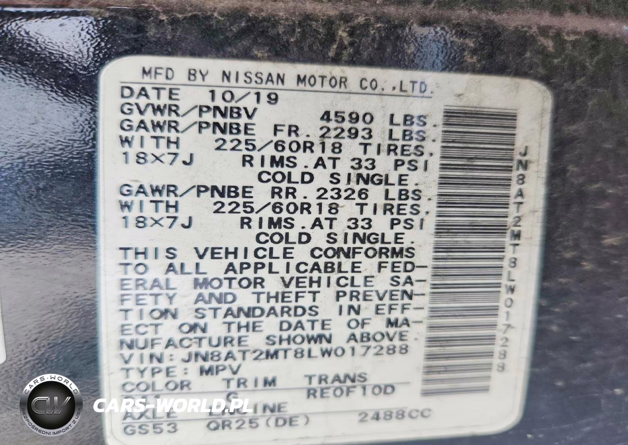 2020 Nissan Rogue Sv VIN:JN8AT2MT8LW017288 - 13