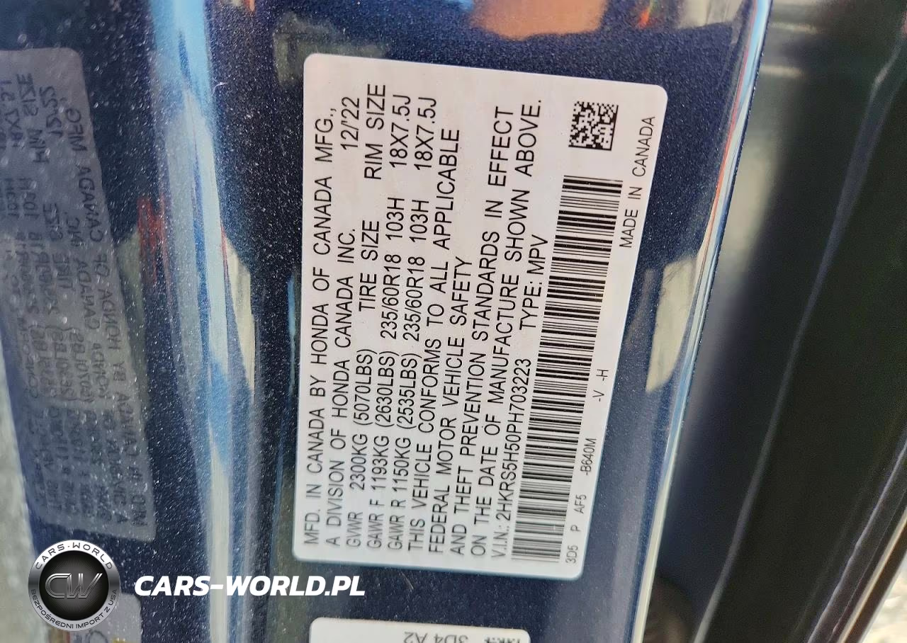 2023 Honda Cr-V Sport VIN:2HKRS5H50PH703223 - 14