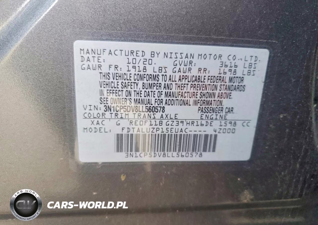 2020 Nissan Kicks Sr VIN:3N1CP5DV8LL560578 - 13