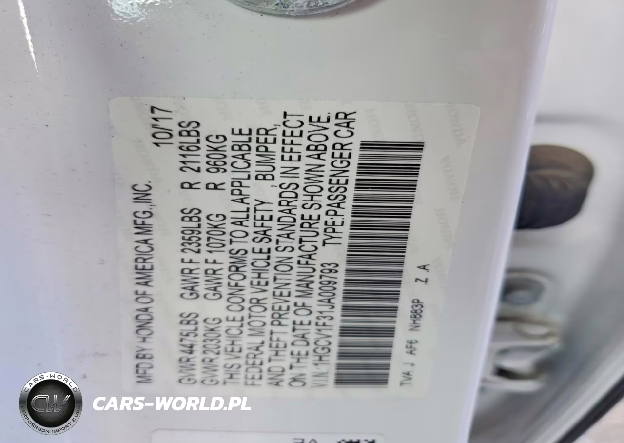 2018 Honda Accord Sport VIN:1HGCV1F31JA009793 - 12