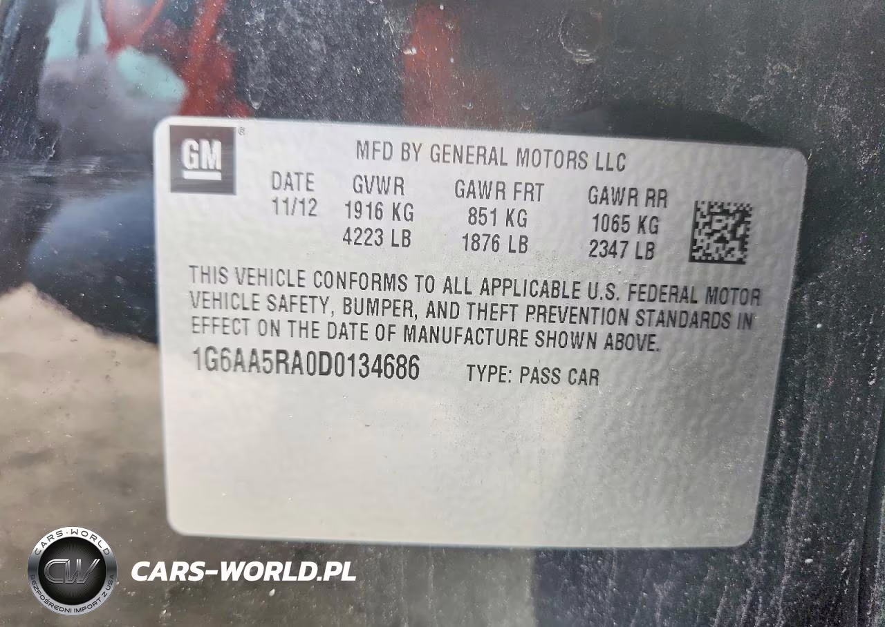 2013 Cadillac Ats VIN:1G6AA5RA0D0134686 - 12