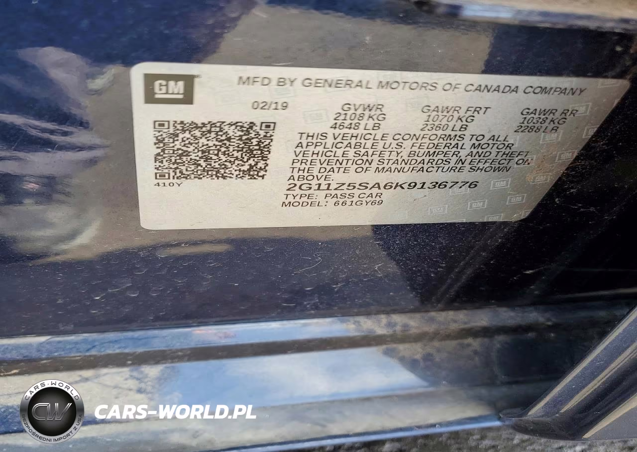 2019 Chevrolet Impala Lt VIN:2G11Z5SA6K9136776 - 12
