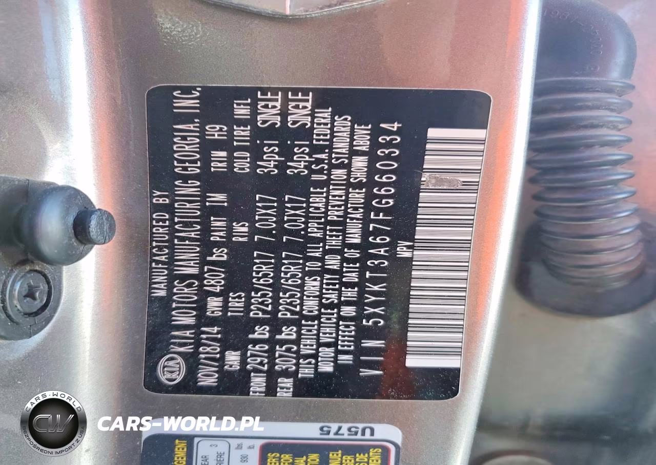 2015 Kia Sorento Lx VIN:5XYKT3A67FG660334 - 13