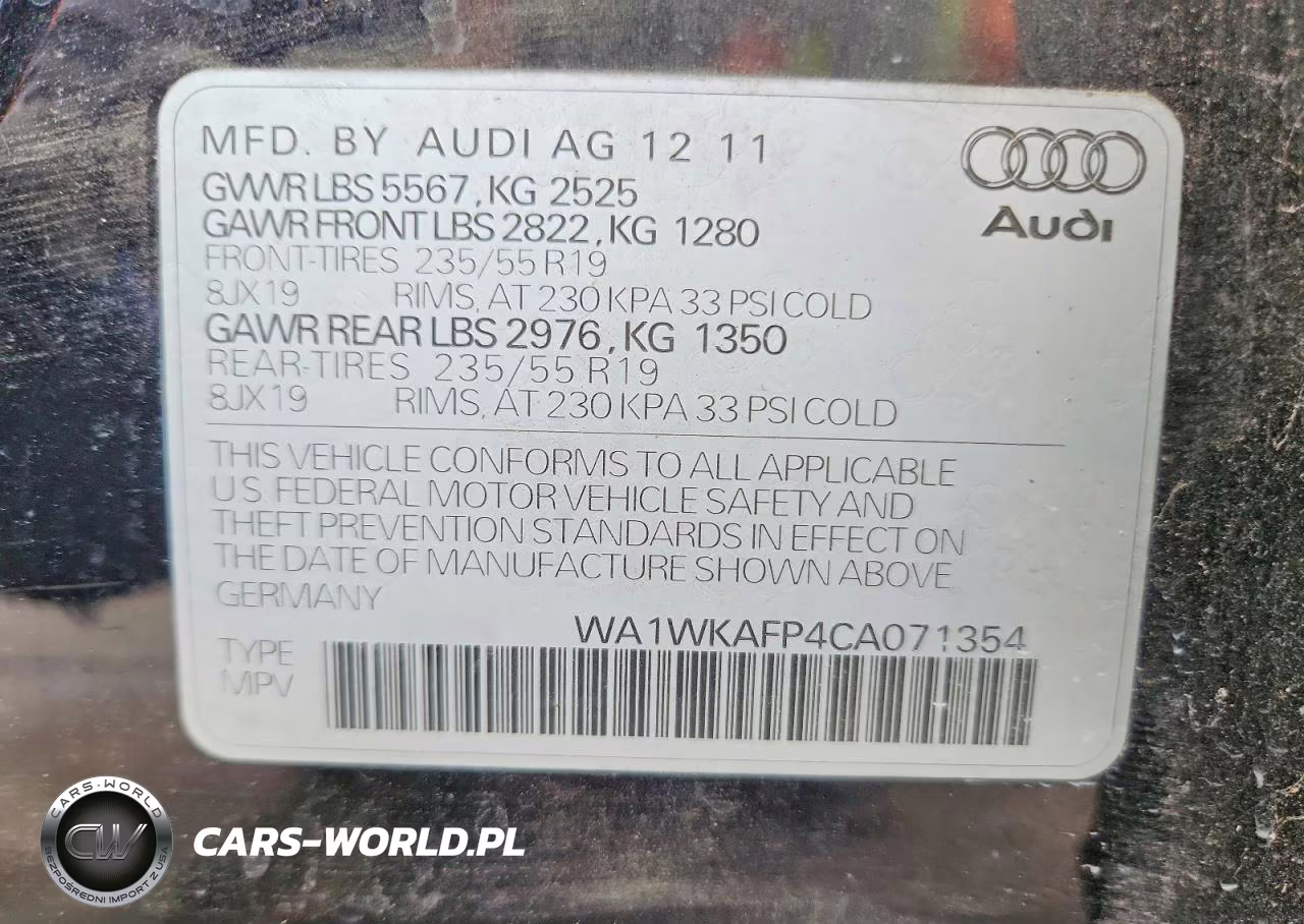2013 Audi Q5 Prestige VIN:WA1WKAFP4CA071354 - 13