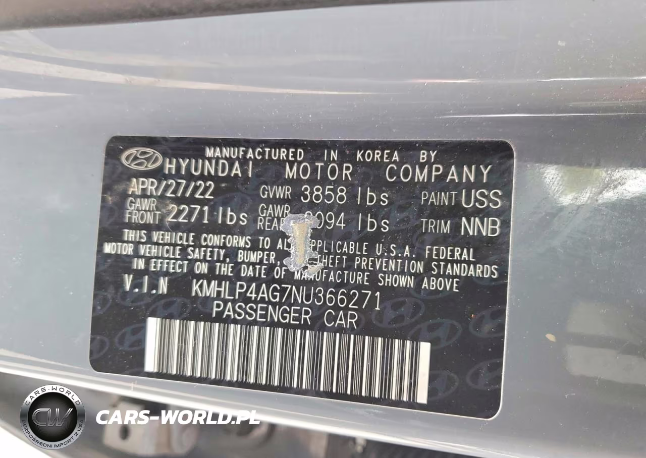 2022 Hyundai Elantra Limited VIN:KMHLP4AG7NU366271 - 12