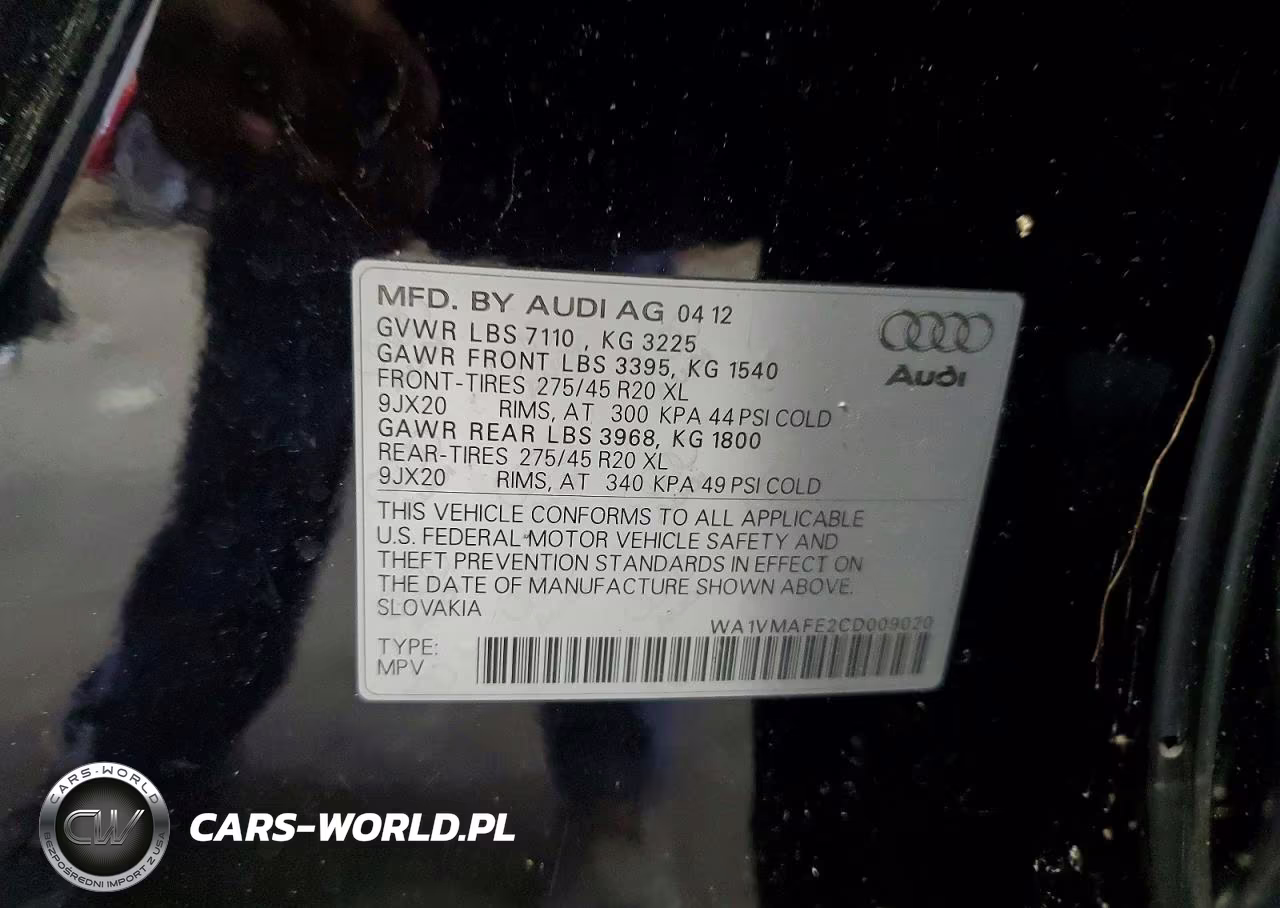 2012 Audi Q7 Prestige VIN:WA1VMAFE2CD009020 - 13