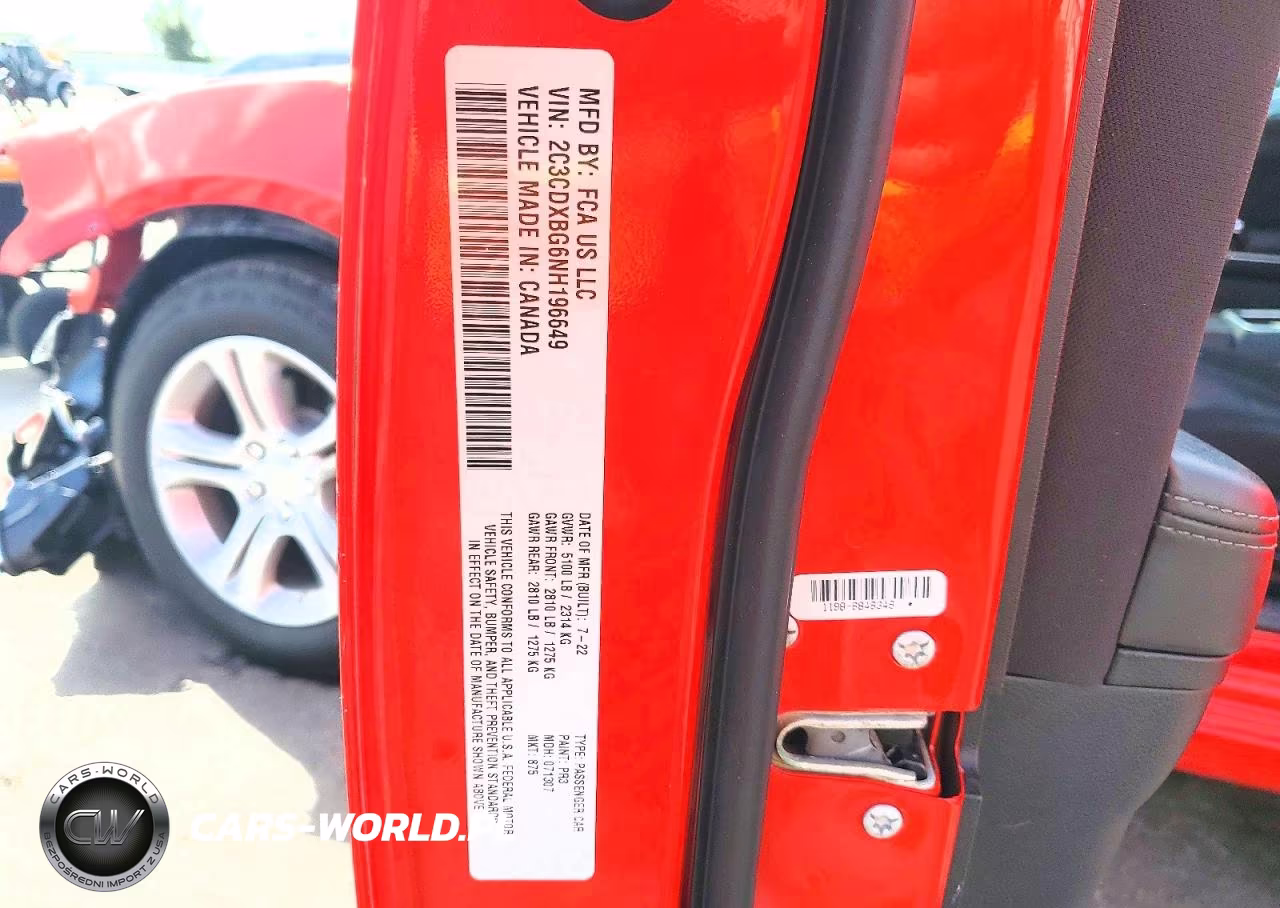 2022 Dodge Charger Sxt VIN:2C3CDXBG6NH196649 - 12