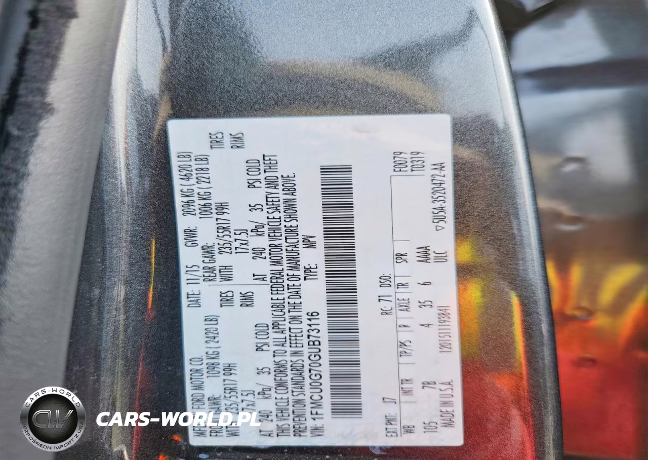 2016 Ford Escape Se VIN:1FMCU0G70GUB73116 - 13
