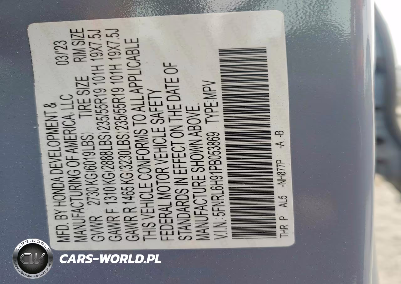 2023 Honda Odyssey Elite VIN:5FNRL6H91PB053869 - 13