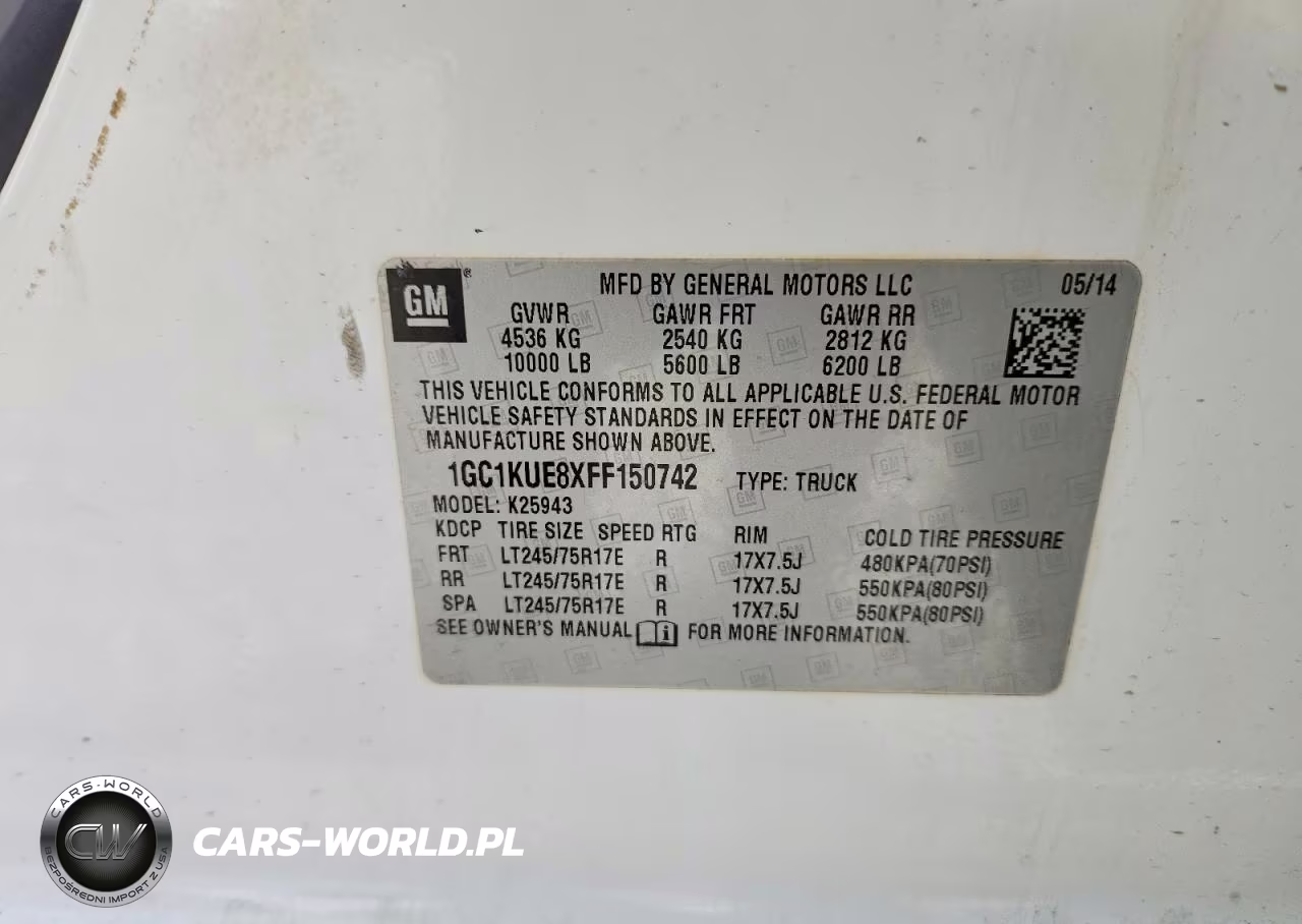 2015 Chevrolet Silverado K2500 Heavy Duty VIN:1GC1KUE8XFF150742 - 12
