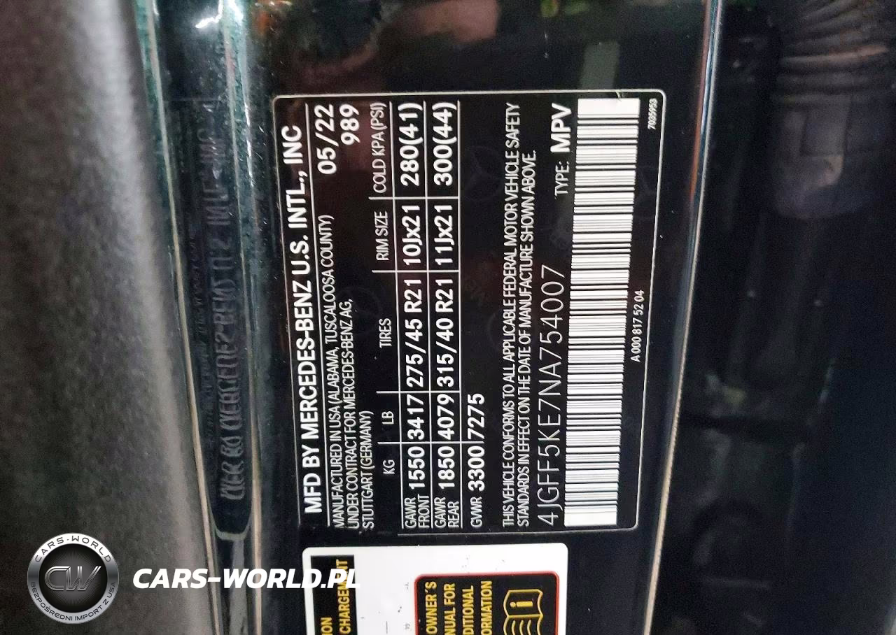 2022 Mercedes-Benz Gls 450 4Matic VIN:4JGFF5KE7NA754007 - 14