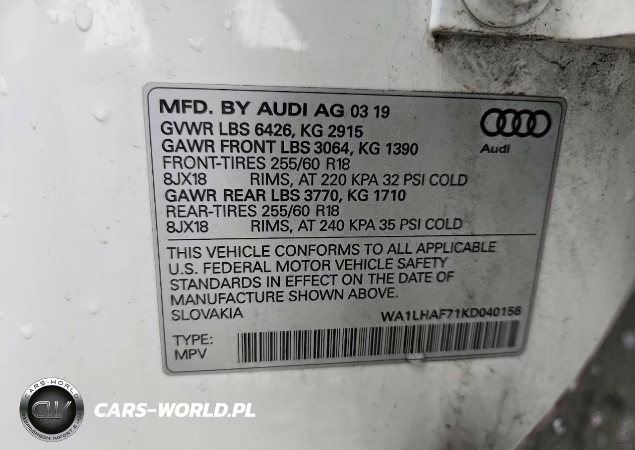 2019 Audi Q7 Premium Plus VIN:WA1LHAF71KD040156 - 13