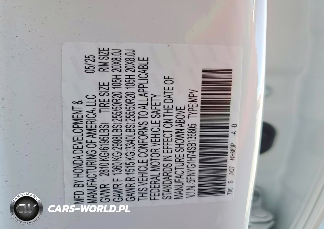 2025 Honda Pilot Touring VIN:5FNYG1H74SB136805 - 13