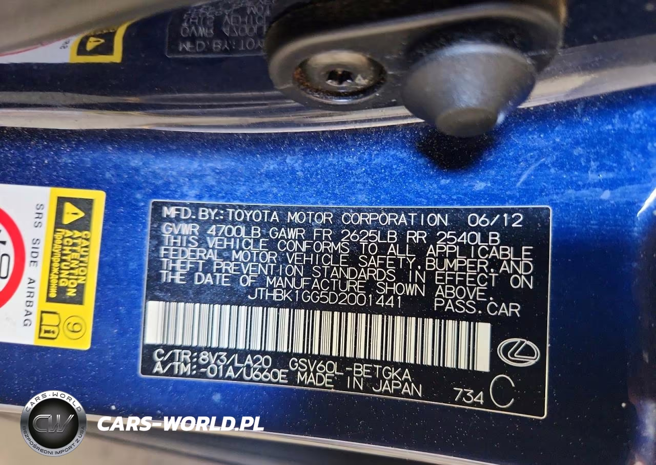 2013 Lexus Es 350 Base VIN:JTHBK1GG5D2001441 - 13