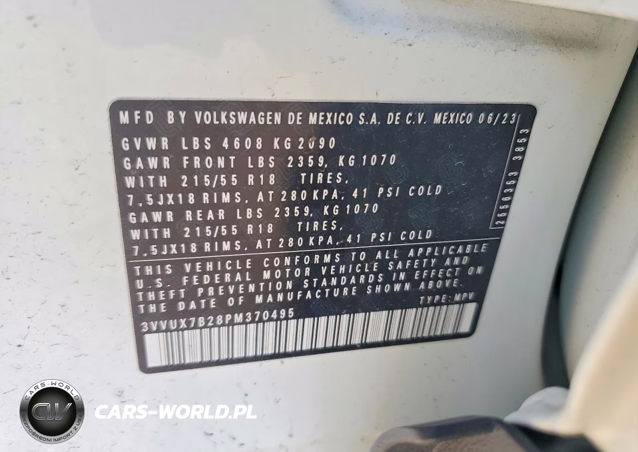 2023 Volkswagen Taos Se VIN:3VVUX7B28PM370495 - 13