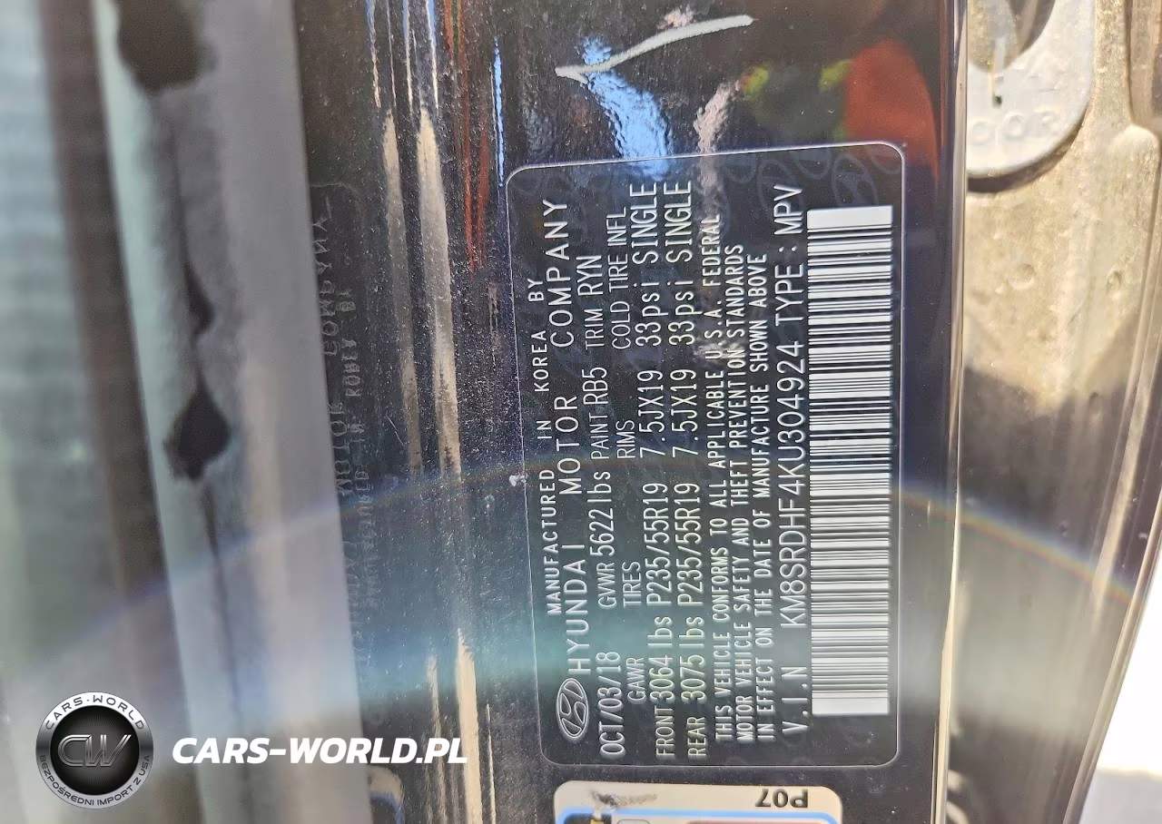 2019 Hyundai Santa Fe Xl Limited Ultimate VIN:KM8SRDHF4KU304924 - 13