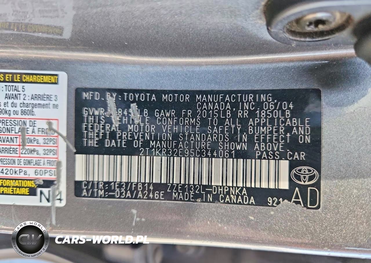 2005 Toyota Matrix Xr VIN:2T1KR32E95C344061 - 13
