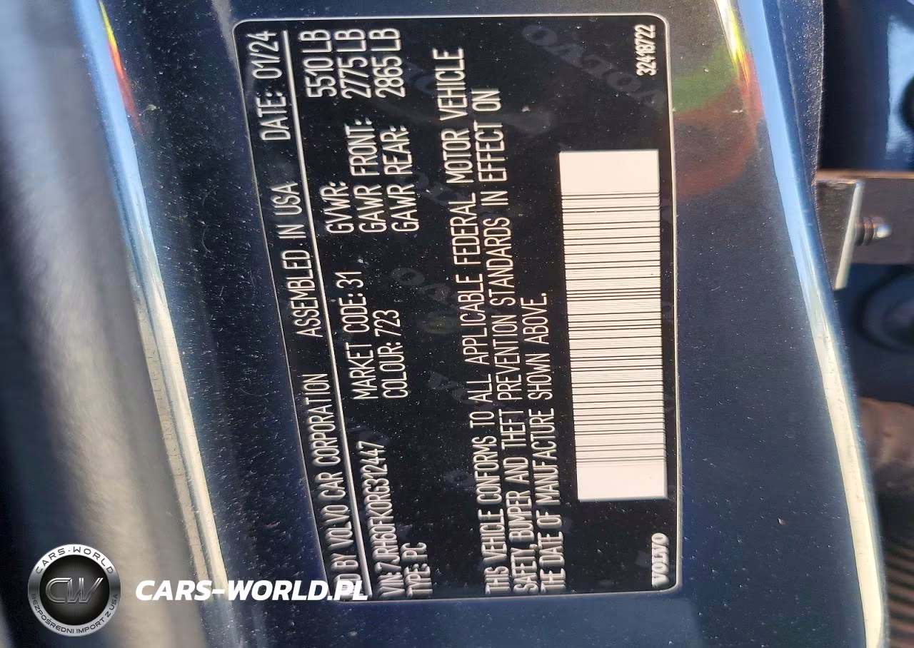 2024 Volvo S60 Core VIN:7JRH60FK0RG312447 - 12