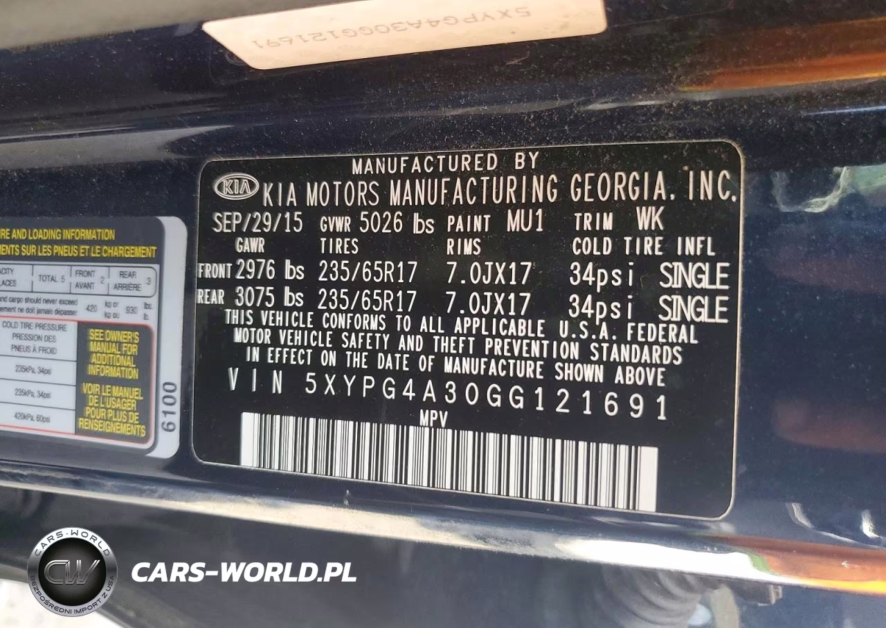 2016 Kia Sorento Lx VIN:5XYPG4A30GG121691 - 14