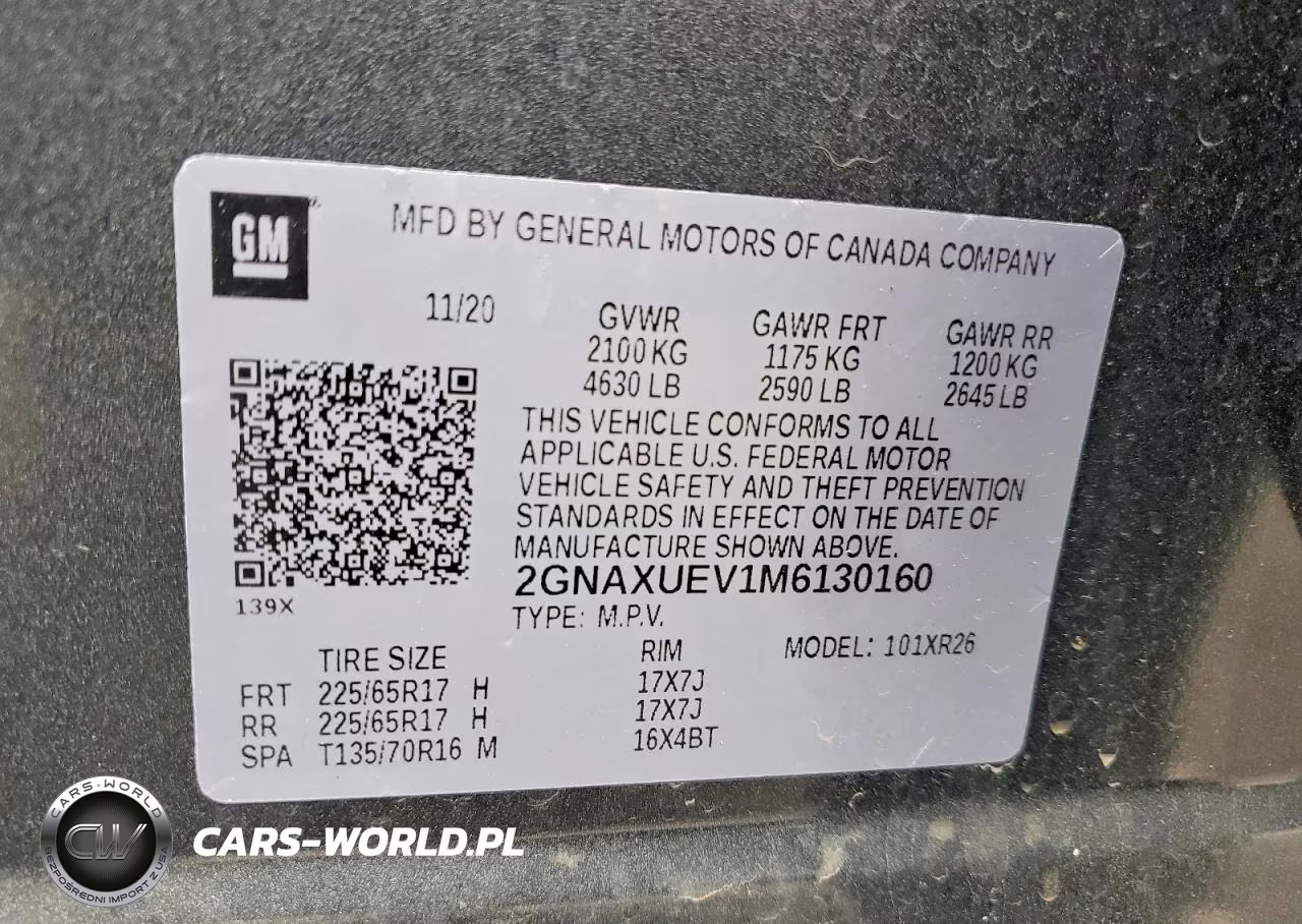 2021 Chevrolet Equinox Lt VIN:2GNAXUEV1M6130160 - 13