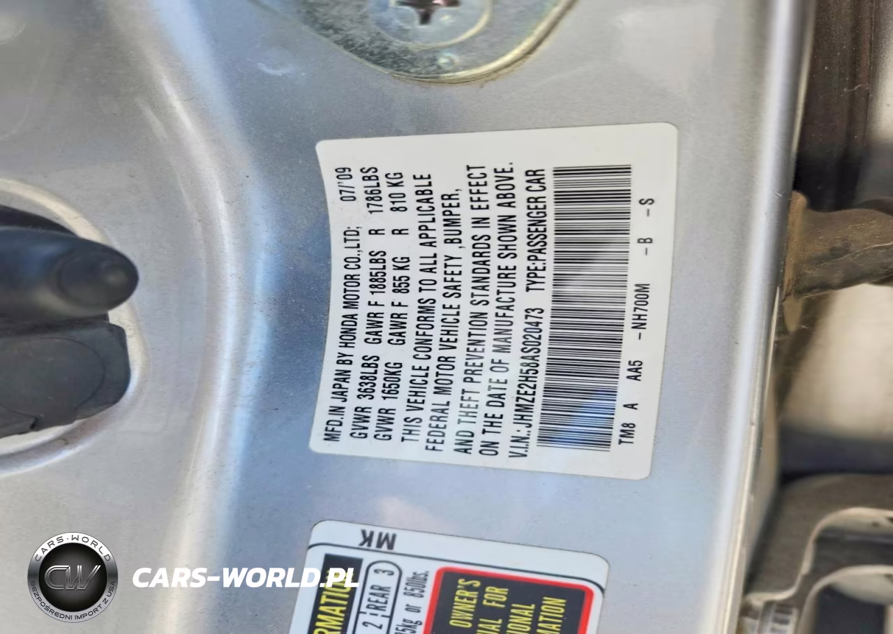 2010 Honda Insight Lx VIN:JHMZE2H58AS020473 - 12