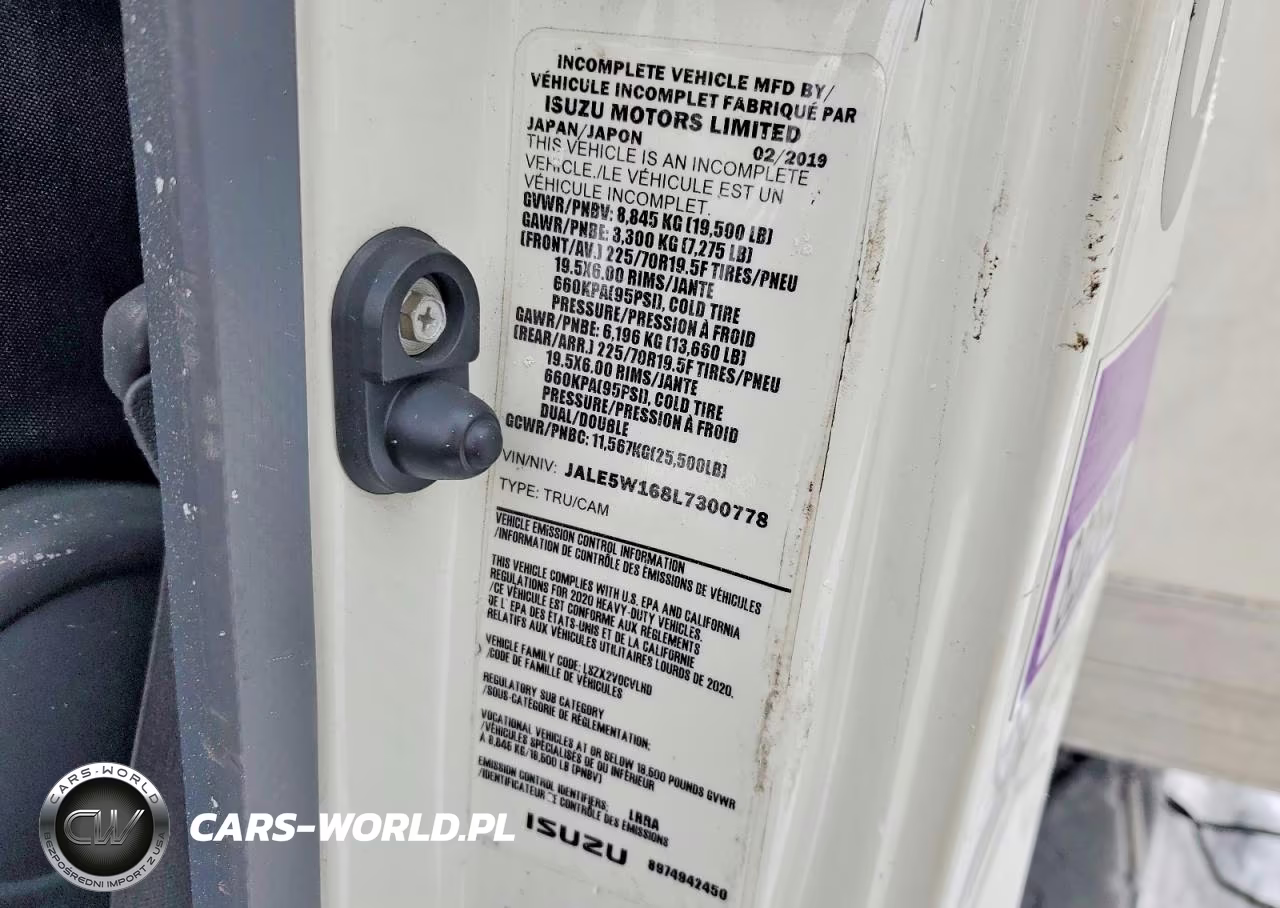 2020 Isuzu Nrr Box Truck VIN:JALE5W168L7300778 - 13