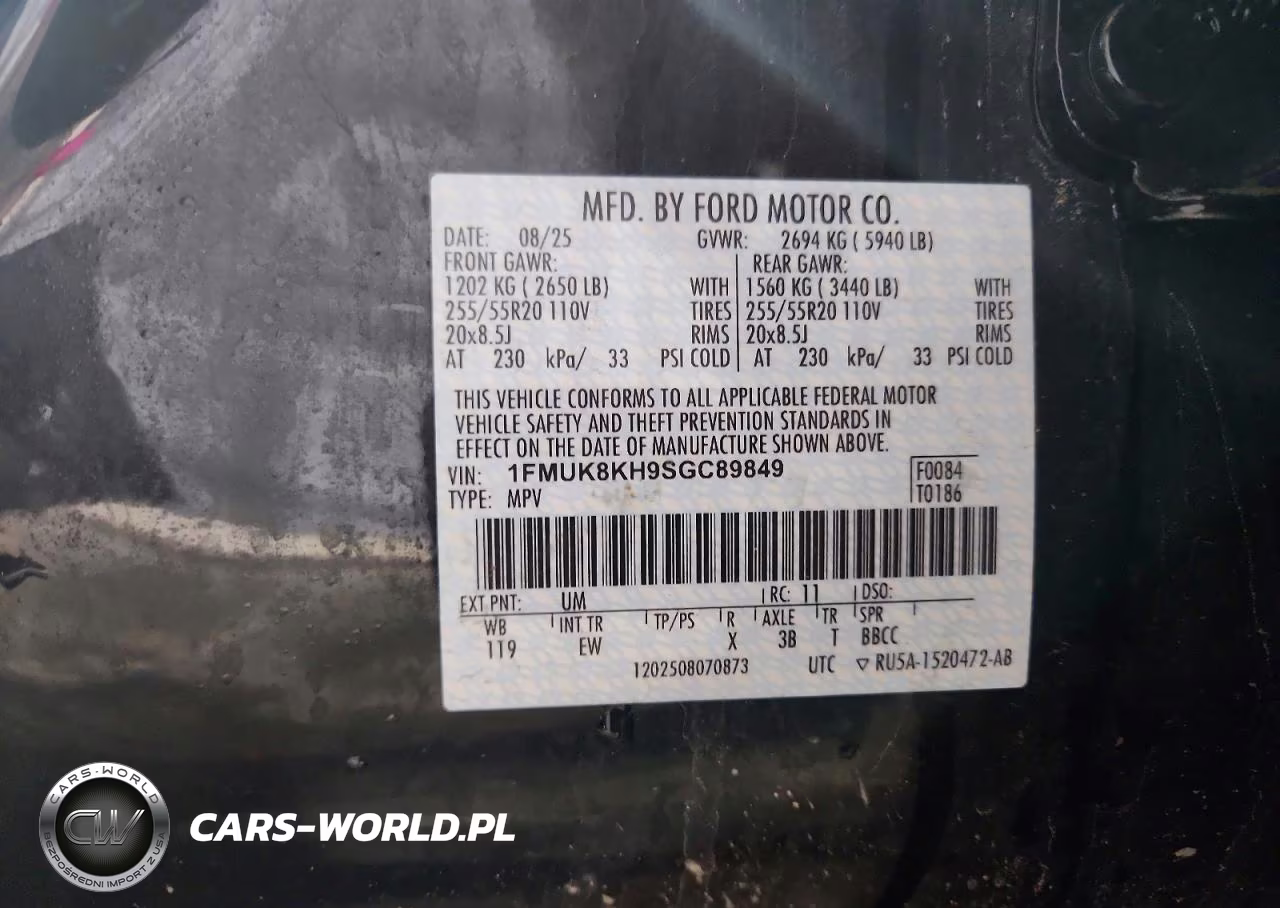 2025 Ford Explorer St-Line VIN:1FMUK8KH9SGC89849 - 13