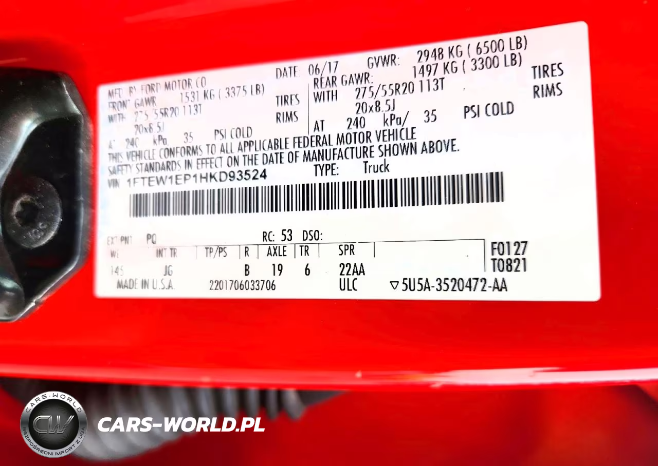 2017 Ford F150 Supercrew VIN:1FTEW1EP1HKD93524 - 12