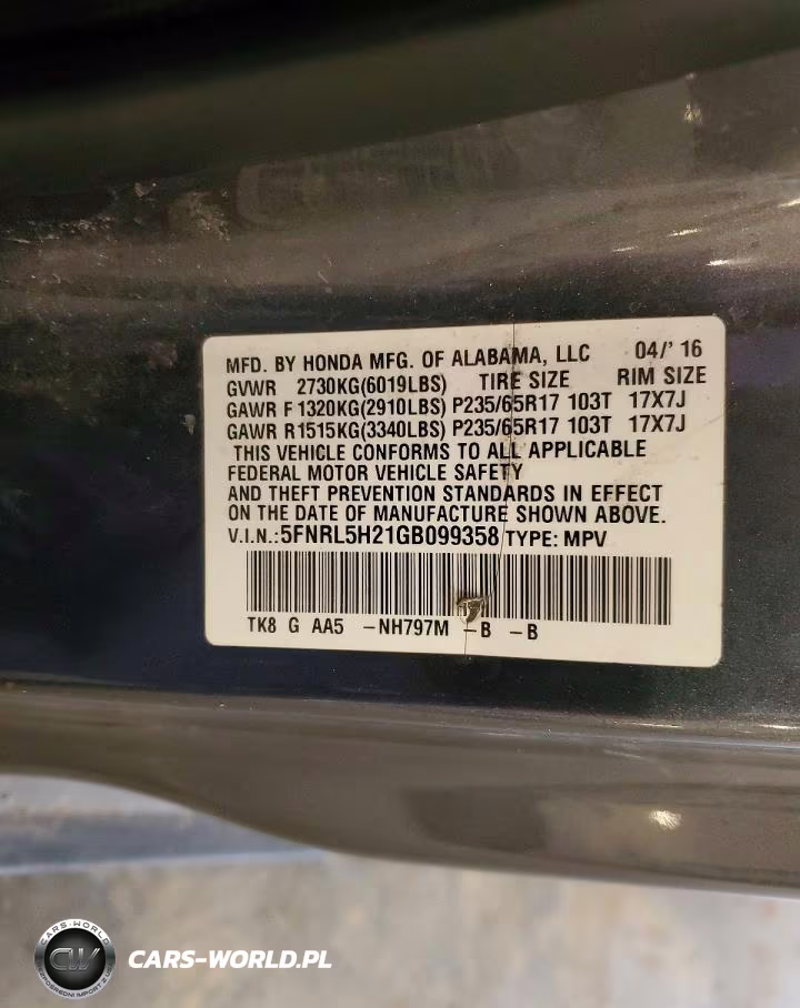 2016 Honda Odyssey Lx VIN:5FNRL5H21GB099358 - 14