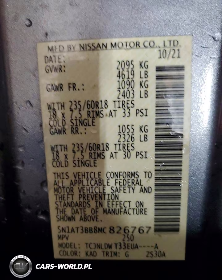 2021 Nissan Rogue Sv VIN:5N1AT3BB8MC826767 - 12