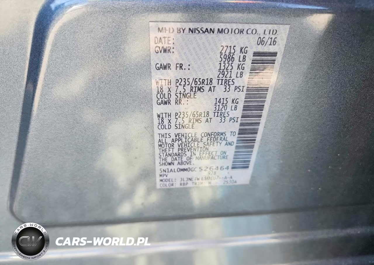 2016 Infiniti Qx60 Base VIN:5N1AL0MM0GC526464 - 12