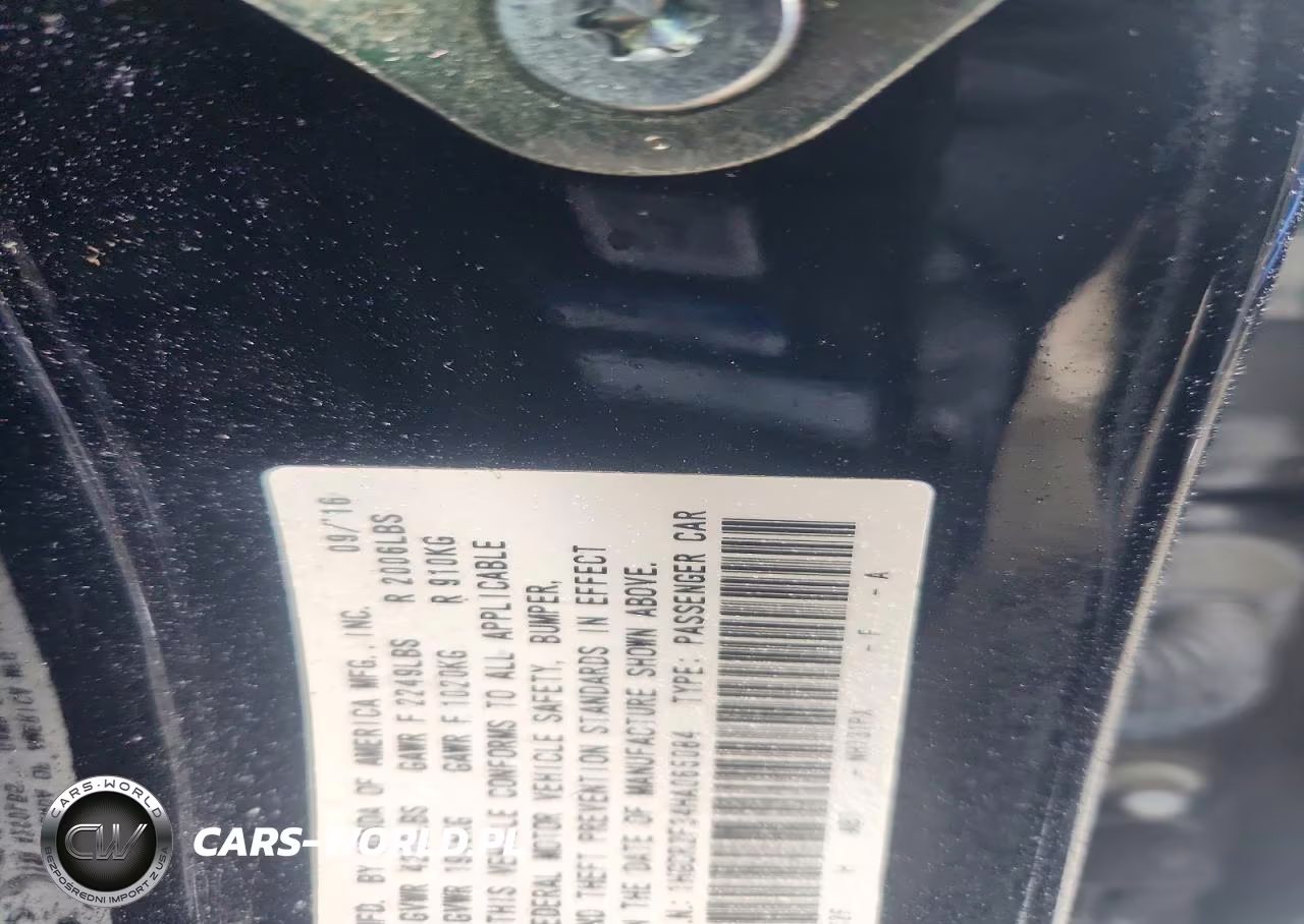 2017 Honda Accord Lx VIN:1HGCR2F34HA065084 - 12