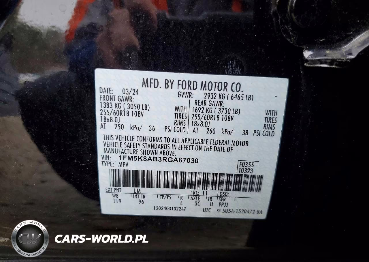 2024 Ford Explorer Police Interceptor VIN:1FM5K8AB3RGA67030 - 14