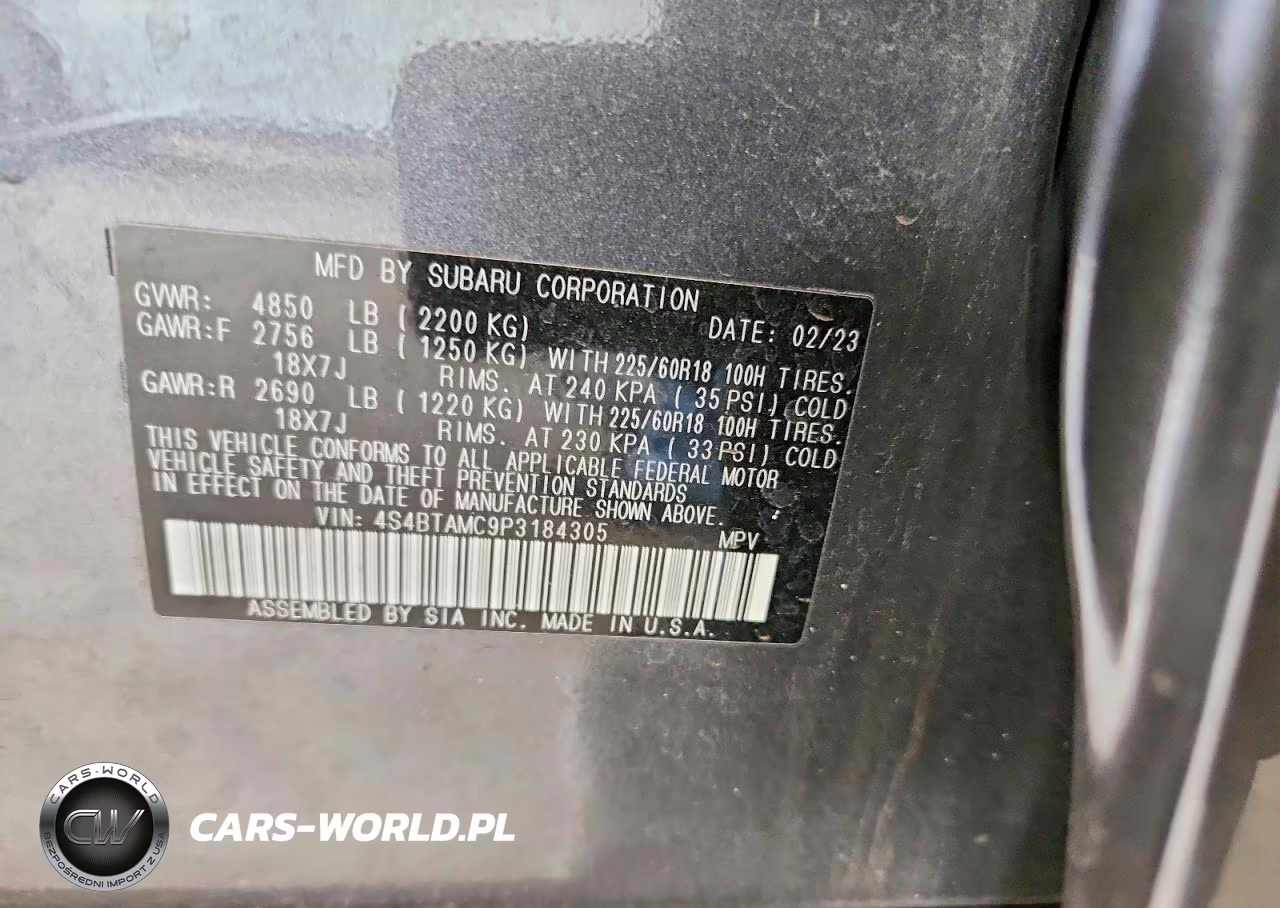 2023 Subaru Outback Limited VIN:4S4BTAMC9P3184305 - 13