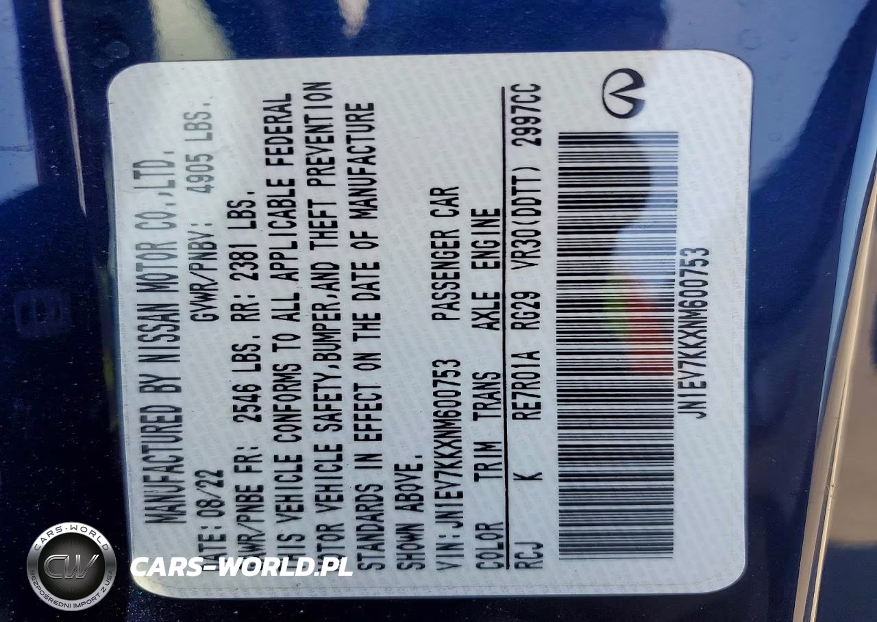 2022 Infiniti Q60 3.0T Luxe VIN:JN1EV7KKXNM600753 - 12