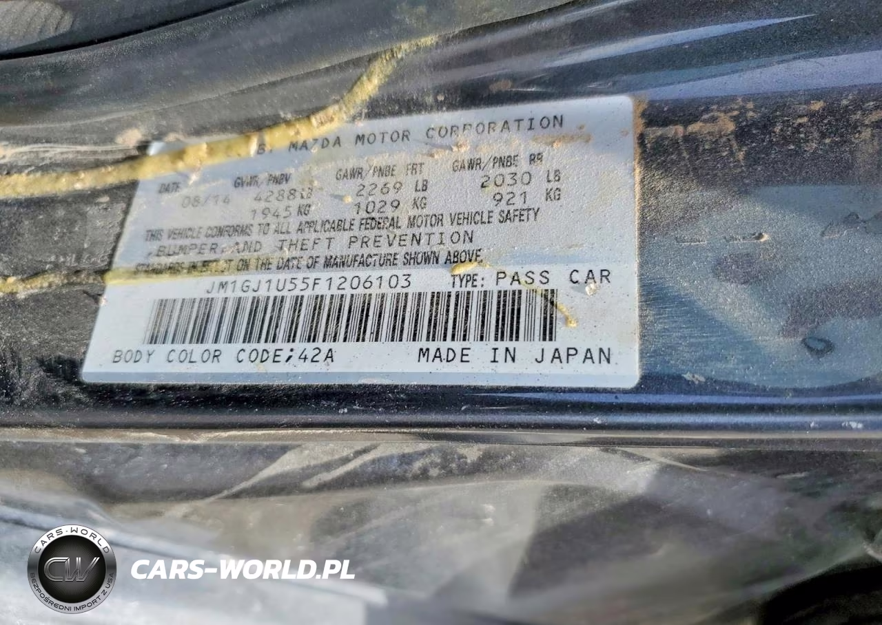 2015 Mazda 6 Sport VIN:JM1GJ1U55F1206103 - 12