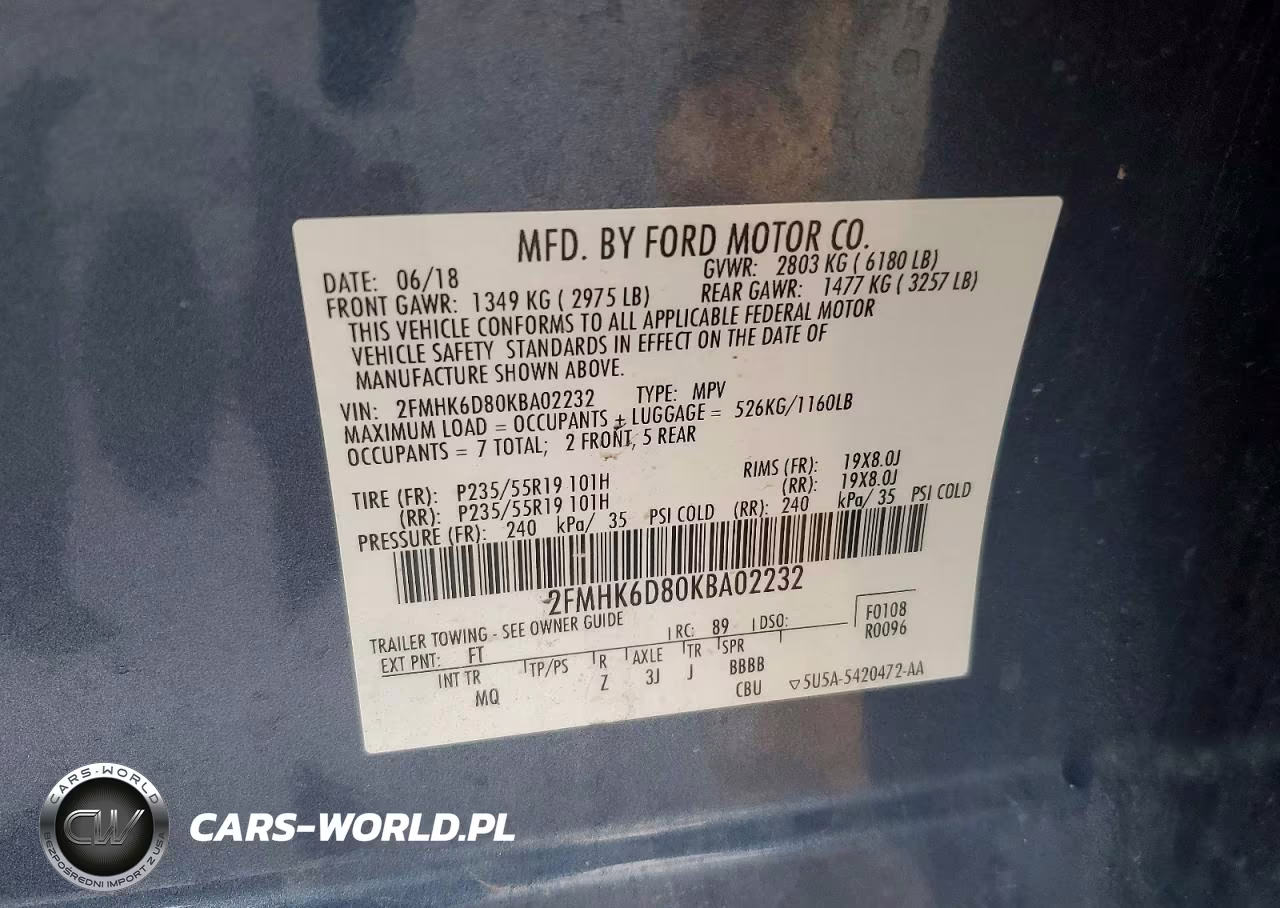 2019 Ford Flex Limited VIN:2FMHK6D80KBA02232 - 12