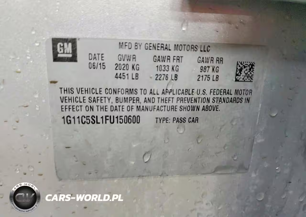 2015 Chevrolet Malibu 1Lt VIN:1G11C5SL1FU150600 - 12